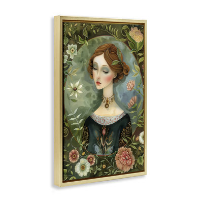 Cadre flottant floral victorien pour femme, design par The Dutch Lady