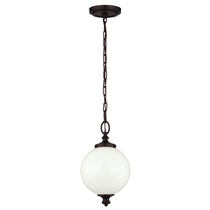 Tolliver 1 - Light Sphere Pendant, Polished Nickel, Small