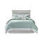 Housse de couette pour lit double / grand lit - 100% coton avec broderie corail enchanteur et bordure attrayante