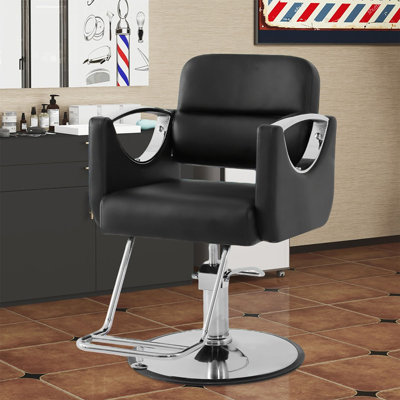  Oversized 360 Degree Swivel Salon Chair, Hydraulic Pump Heavy Duty Hair Barber Chair
