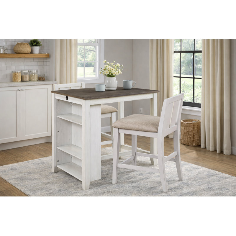 Leia 2 - Person Four Leg Dining Set, White