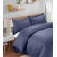 Microfiber Polyester Stripe Duvet Cover Set with Fitted Sheet Pillowcases -107098796-110204531