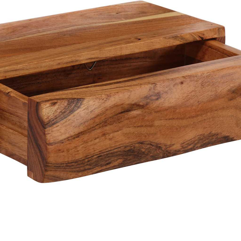 Wall Shelves 2 Pcs Solid Wood Acacia, 8cm H x 30cm W x 17cm D