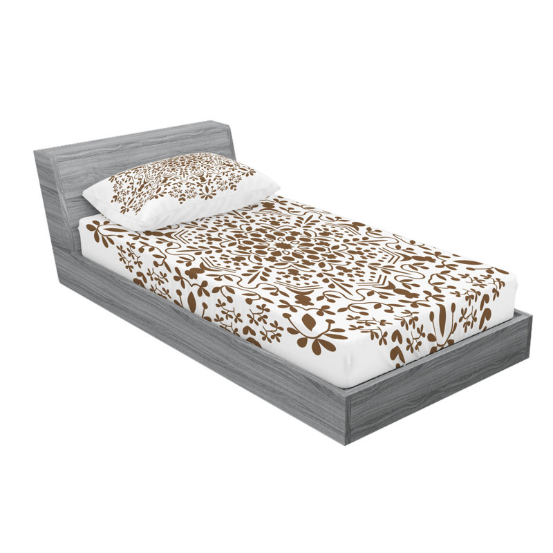 Microfiber Damask Sheet Set, Twin XL Sheet Set with Fitted Sheet
