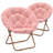 Upholstered Round Saucer Chairs Lounge Chairs, Foldable Papasan Chairs Reading Chairs for Bedroom-920271721-895868162