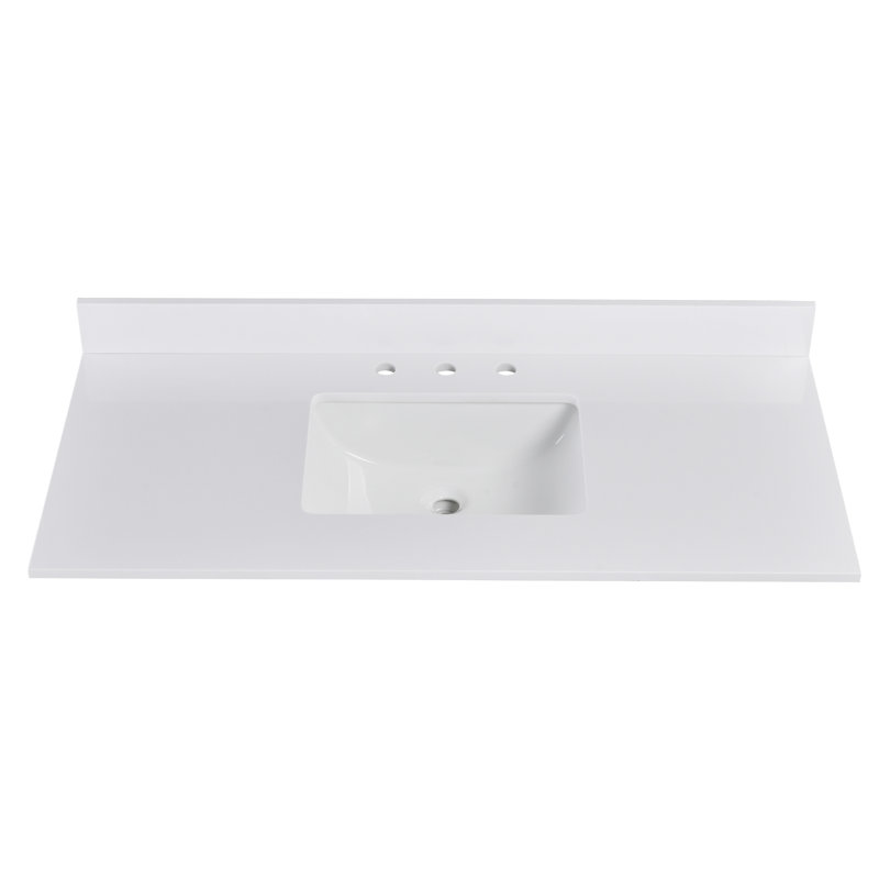 48'' Engineered Stone Single Bathroom Vanity Top with Sink