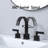 Widespread Bathroom Faucet 3 Hole, 2-handle Bathroom Sink Faucet with Drain Assembly-119329805