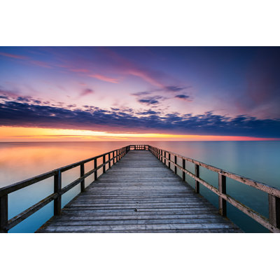 Jetty at Sunset 1 Piece Wrapped Canvas Wall Art