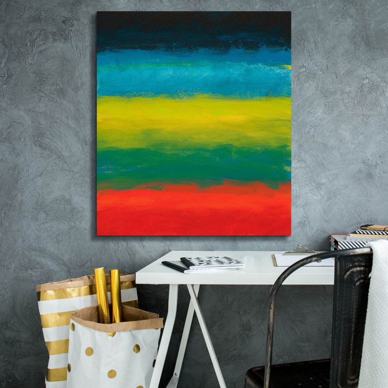 «Night Coast Two» par Jan Weiss, art mural sur toile, H 30 po x l 26 po x P 1,5 po