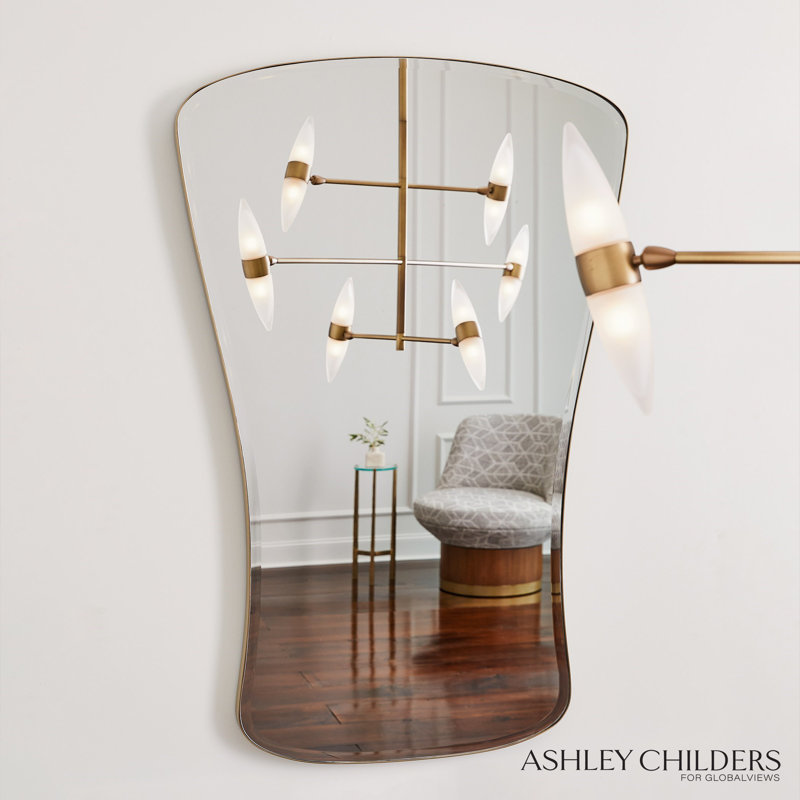 Key Mirror-Simple Satin Brass