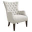 Fauteuil d'appoint à oreilles capitonné Hannah-678900782
