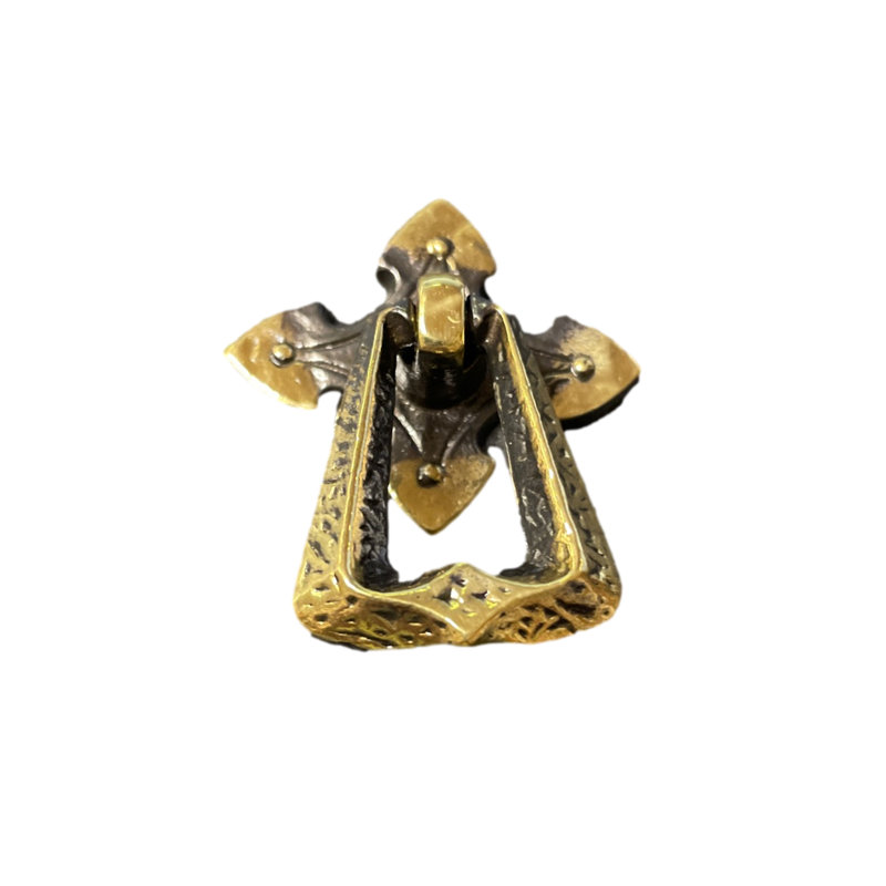 Drop Pull 3 1/3" x 2", Antique Brass