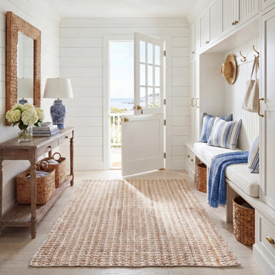 Tapis beige en jute touffeté à la main Carle