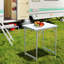 Table de camping pliable en aluminium à hauteur réglable, table utilitaire d'extérieur légère portable