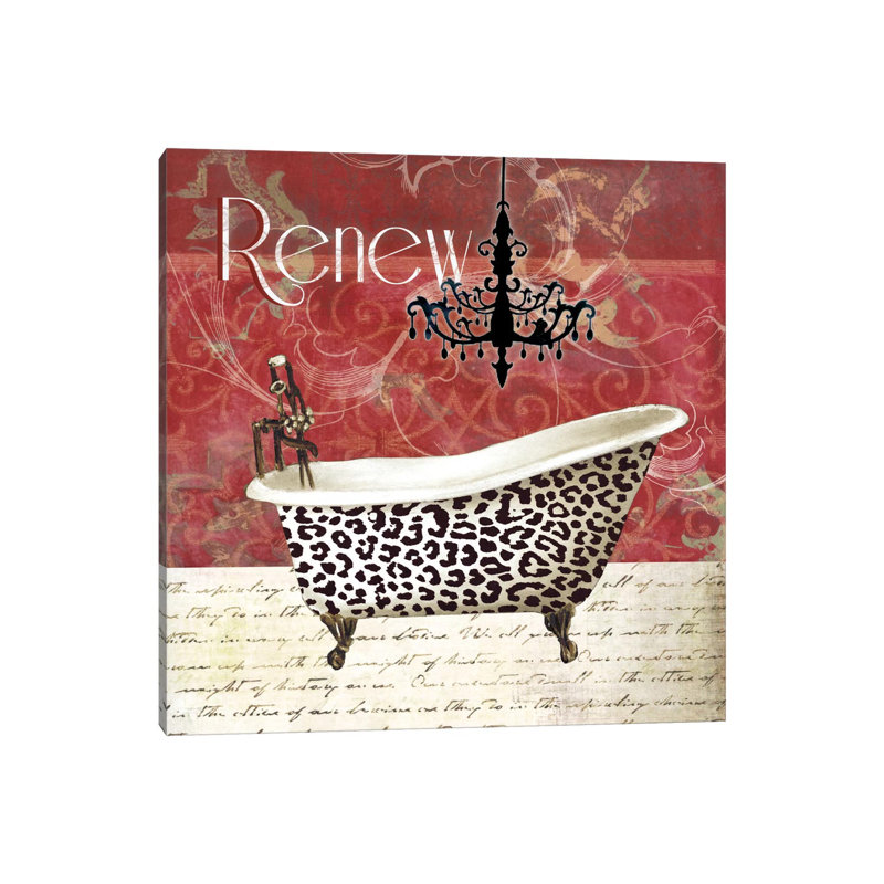 Cheetah Bath by Carol Robinson - Wrapped Canvas Print, 45.72 cm H x 45.72 cm W x 1.91 cm D