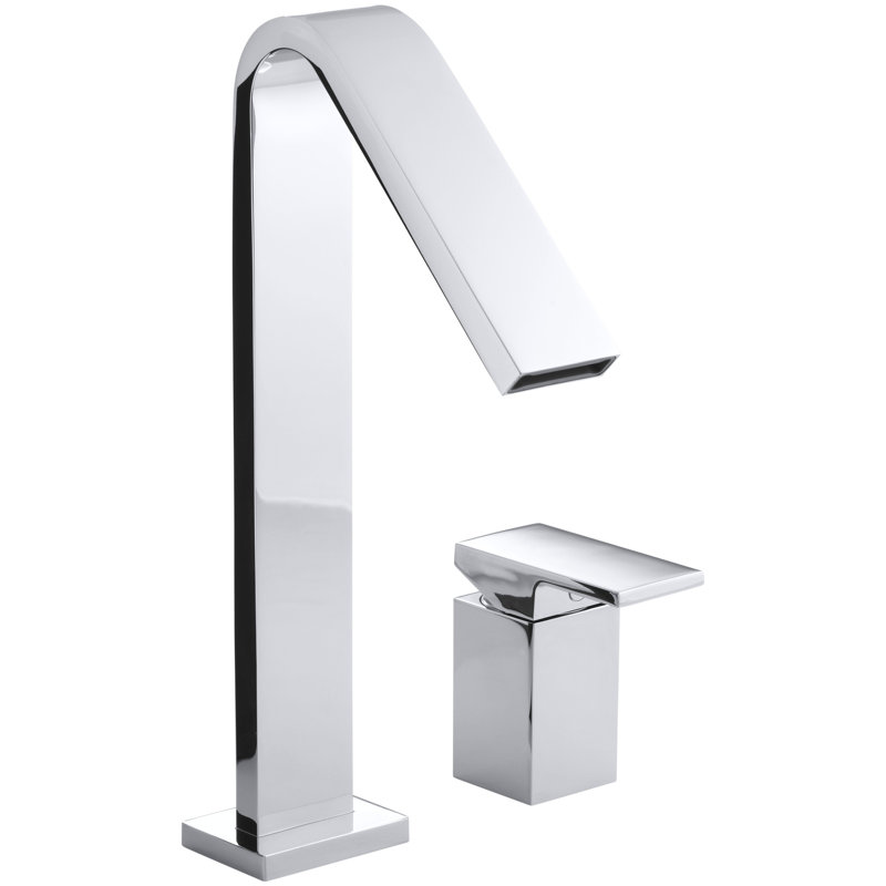 Loure Deck-Mount High-Flow Bath Faucet, Chrome poli
