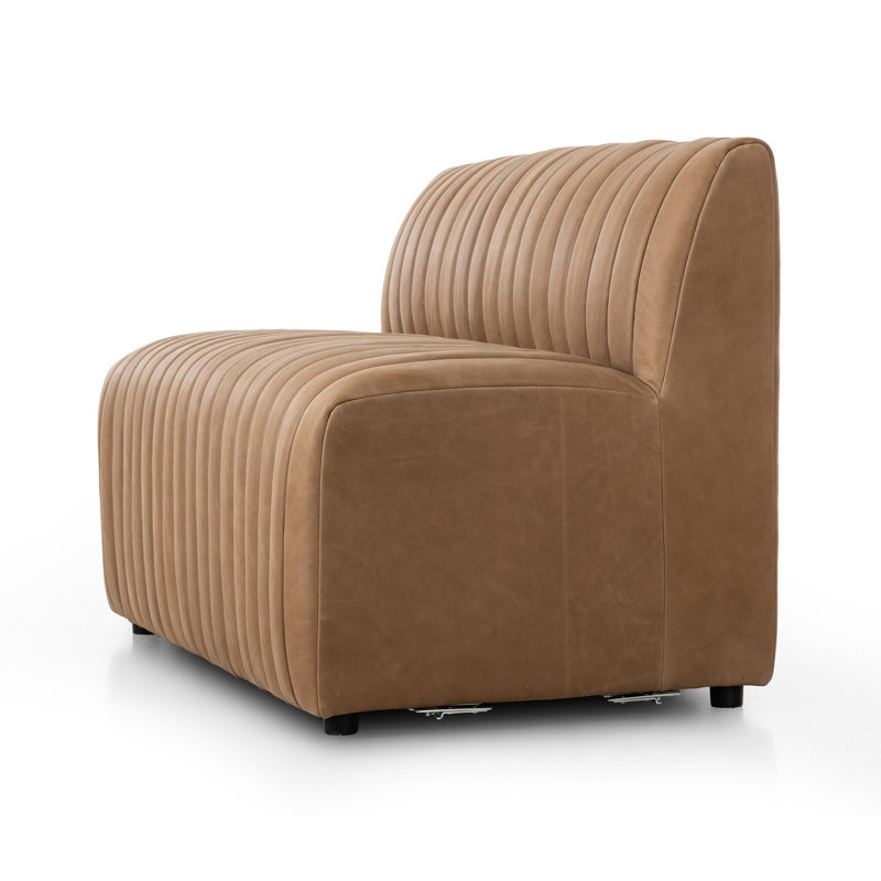 Augustine Upholstered Dining Bench, 31.5" H x 72" W x 28" D, Palermo Drift Genuine Leather
