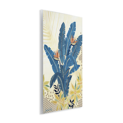 Blue Birds Of Paradise Wall Plaque Art by Jennifer Peck