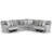 Ziera Upholstered Reclining Curved Sectional Symmetrical-97761591