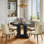 Extendable Round Dining Table-589651245