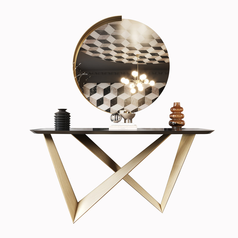 Ensemble de console et miroir Maximo, H 31,5 po x l 78,74 po x P 13,78 po