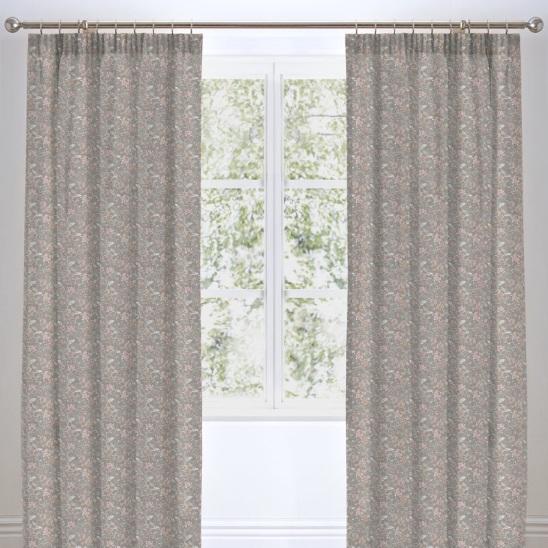 Cotton Semi Sheer Curtain Pair, Width 168 x Drop 229 cm