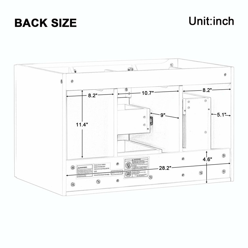 Base de meuble-lavabo simple Mobolaji 29,30 seulement