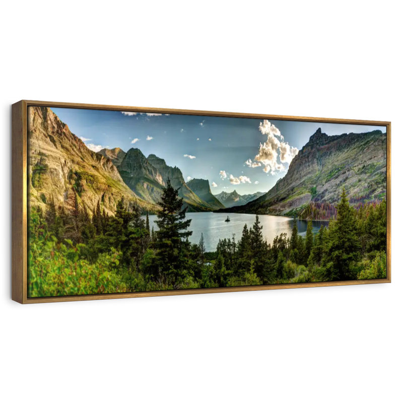 Montana, Montana, Cadre flottant doré, 28 po x 10 po
