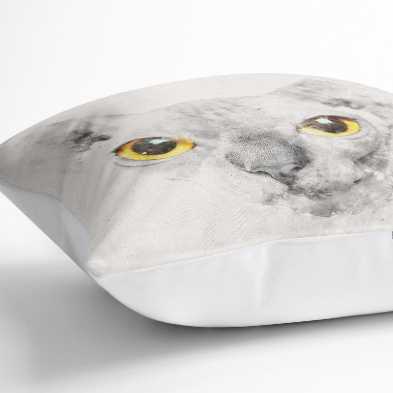 Square Throw Cushion, White, 40cm H x 40cm W x 15cm D