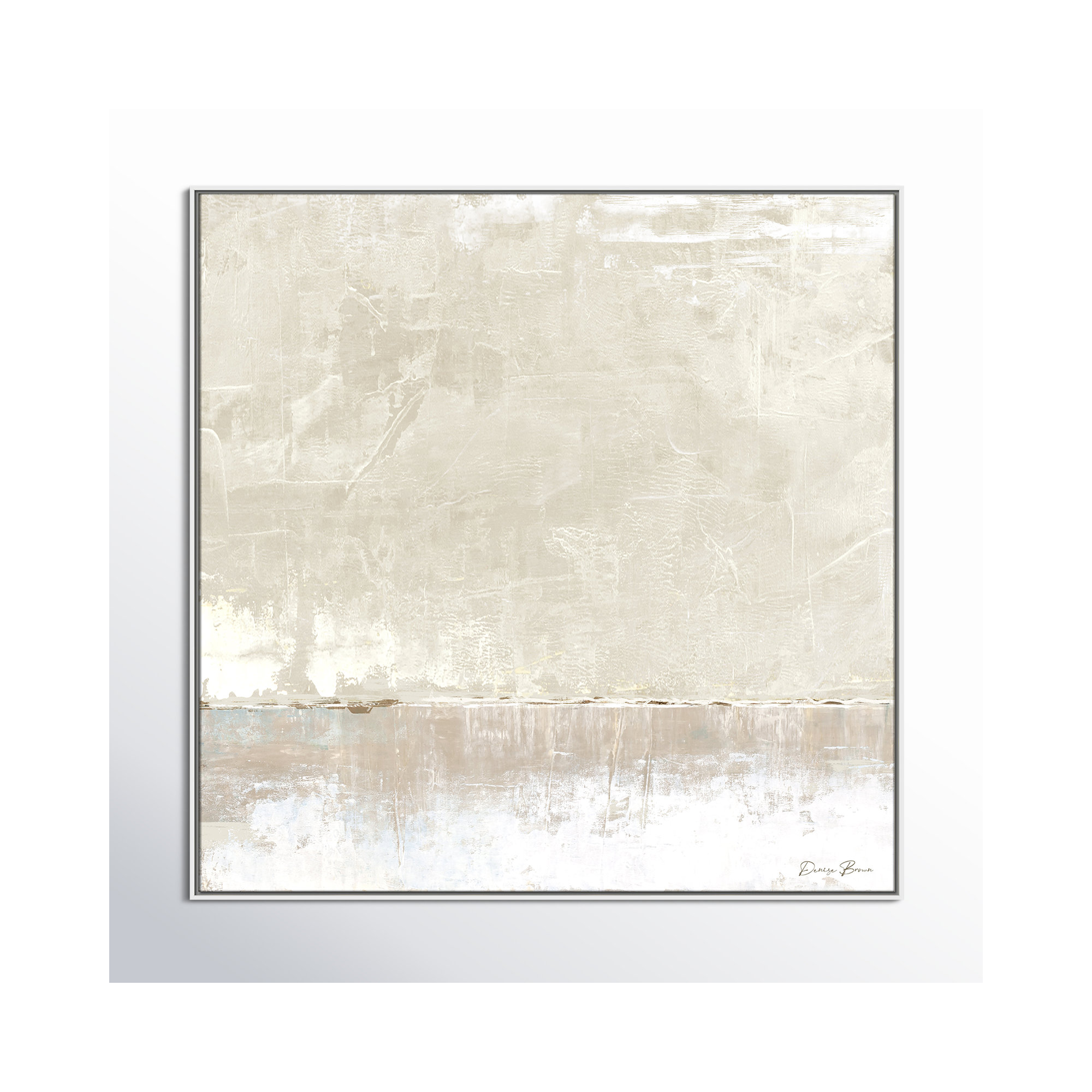 Better Days - Floater Frame Print on Canvas, 46.5" H x 46.5" W, White