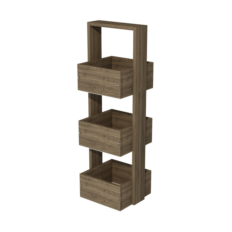 Etly 3 -Shelf Storage Cabinet, Walnut
