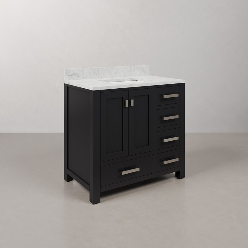 Steve 36'' W Single Vanity, Black