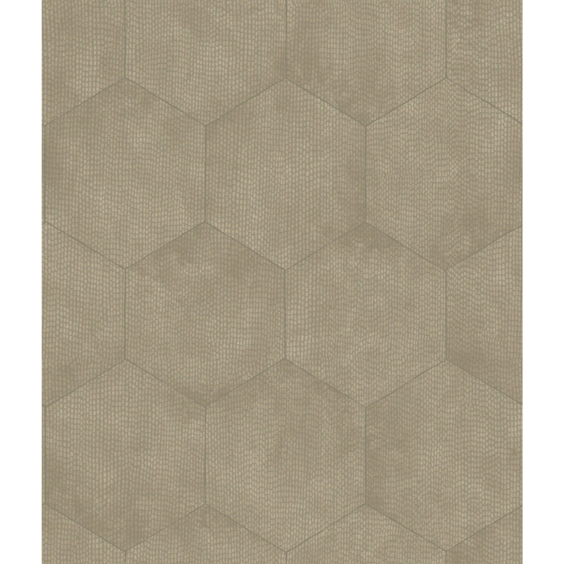 Curio Mineral Geometric Wallpaper Roll, Linen