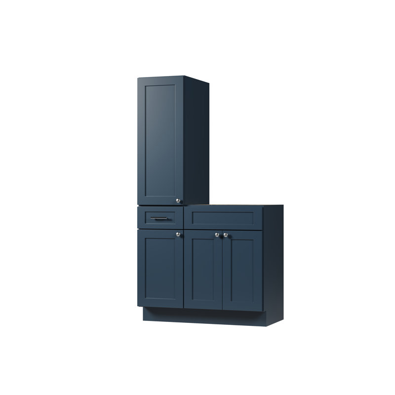 Meuble-lavabo simple 39 po Disar, Bleu
