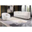 C32508, 3 + 1, canapé moderne de luxe pour le salon, canapé rembourré en molleton blanc bouclé pour bureau à domicile