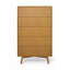Solid Wood 76cm W 5 - Drawer Chest of Drawers-124354509