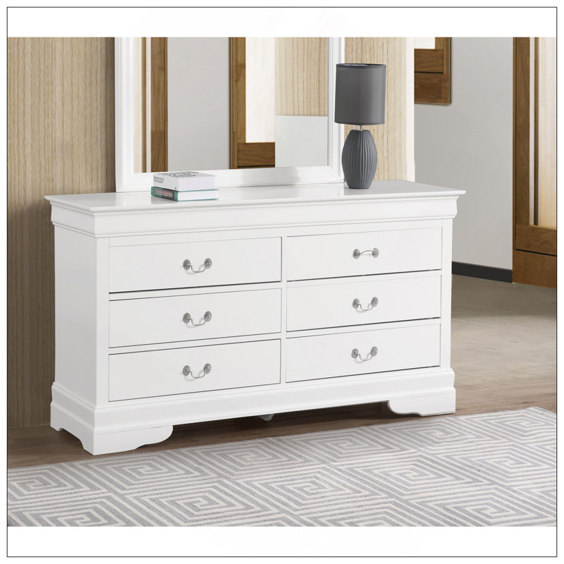 Citronelle 60'' W 6 - Drawer Dresser, White