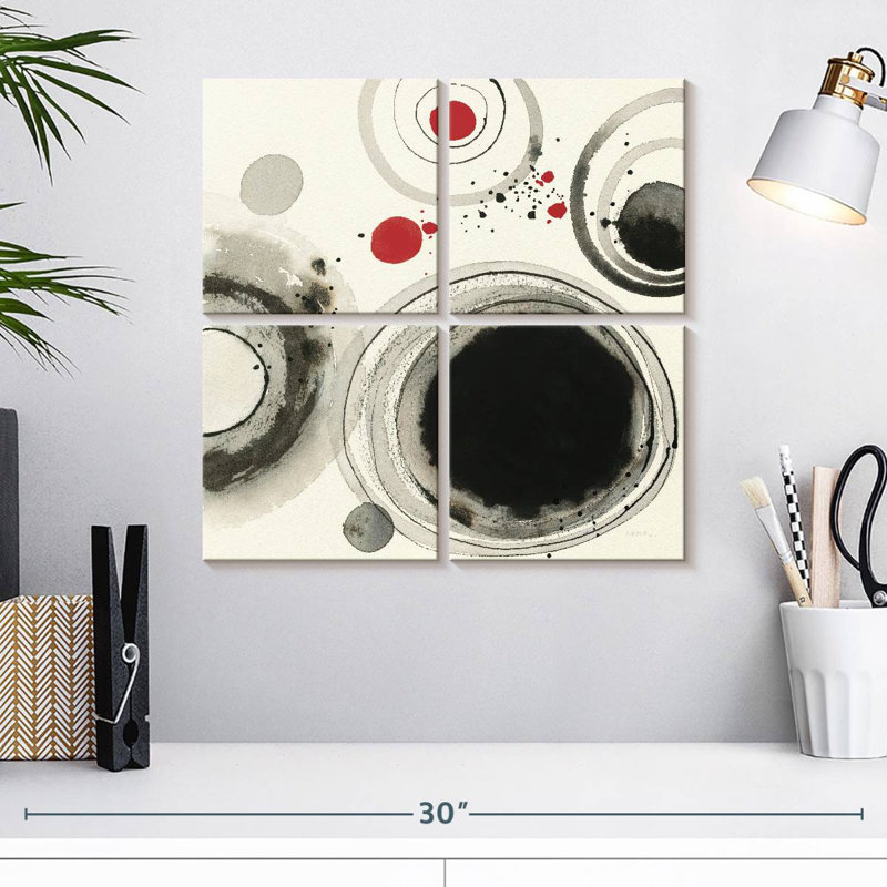 Avery Planetary With Red I, 18'' H x 18'' W