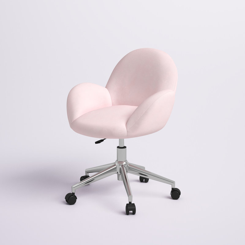 Collin Velvet Task Chair, Pink