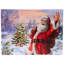Art mural en toile avec père Noël illuminé 11,75 po x 15,75 po