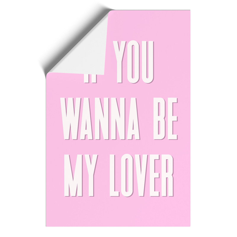 My Lover - Unframed Typography, 42cm H x 30cm W x 0.1cm D