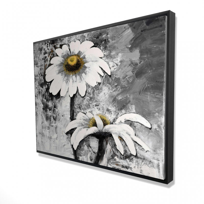 Fleurs abstraites de marguerites sur toile