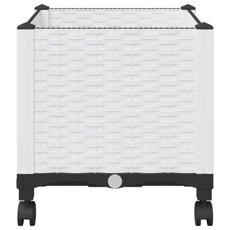 Elevated Planter, 48cm H x 40cm W x 40cm D, White