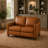 Finnegan 61" Genuine Leather Reclining Loveseat-100655205
