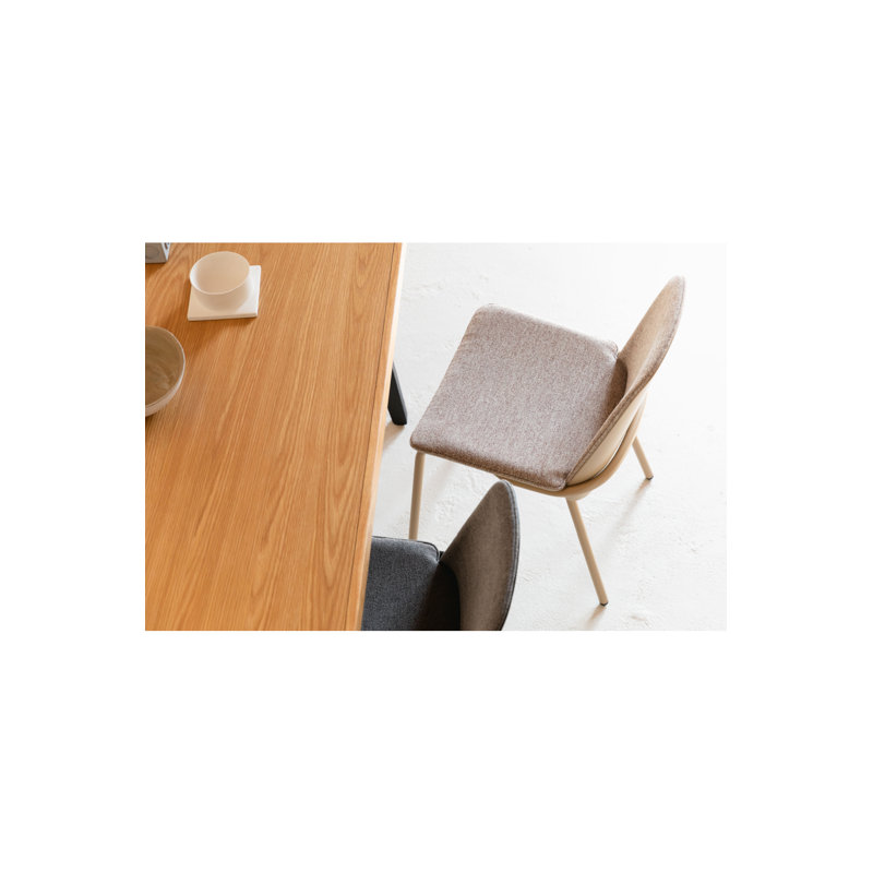 Clip Upholstered Dining Chair, Beige, Beige