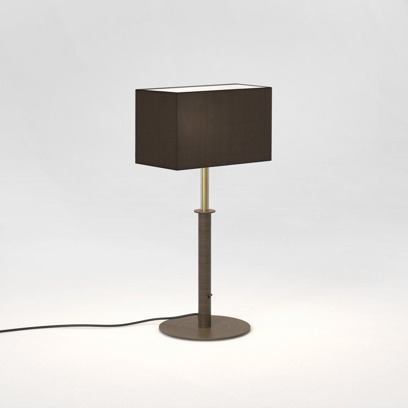 Club Table Lamp, Black, Polycotton