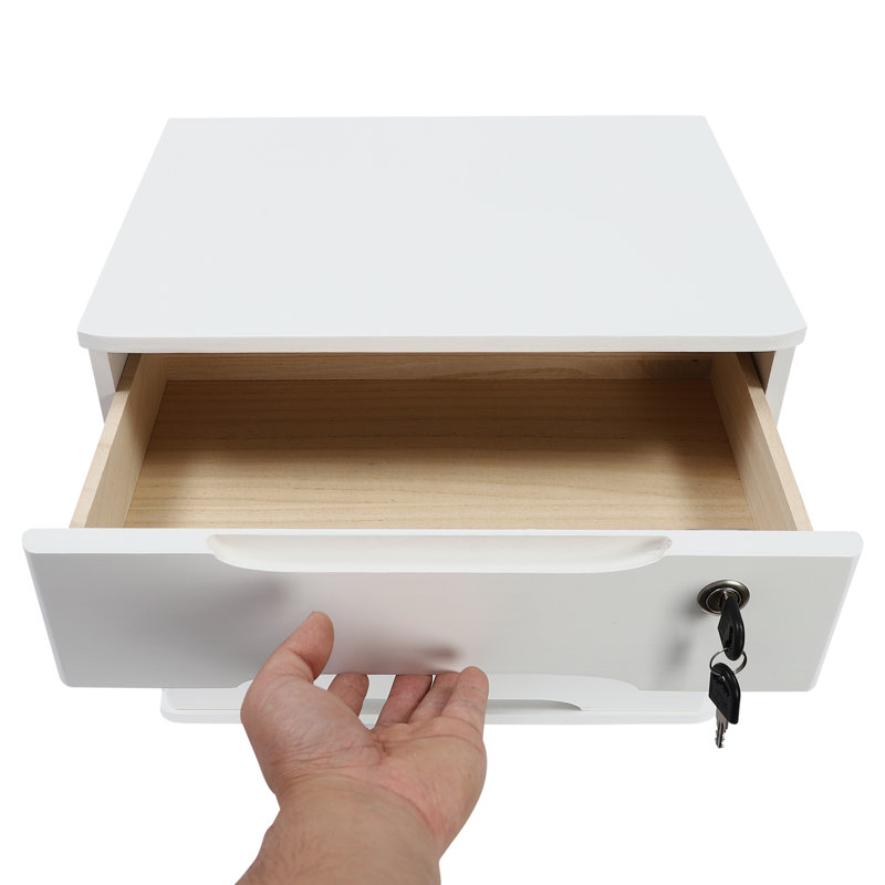 Villeroy Solid Wood Desk Organizer, White