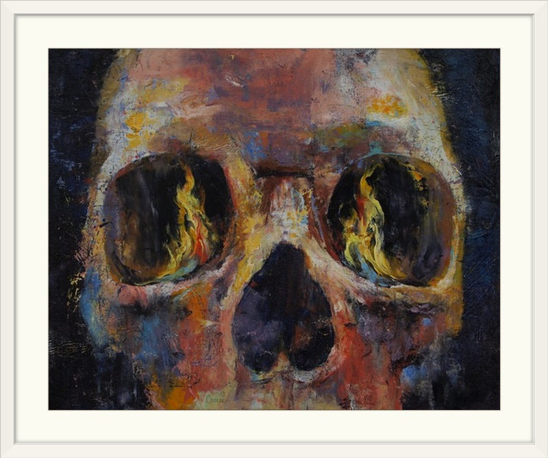 «Alcantar Guardian Skull» par Michael Creese, reproduction d'art, H 16 po x l 20 po x P 1,5 po, Toile