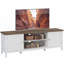 HOMCOM TV Unit for Television up to 42 Inch Farmhouse TV Cabinet White