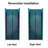 Matte Black Semi-Frameless Bi-Fold Shower Door – 34" to 35-3/8" W x 72" H, Clear Glass